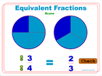 Equivalent fractions circles