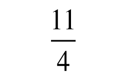 Hur mycket är 11 dividerat med 4 i blandad form?