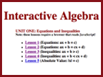 Interactive Algebra http://www.veazeys.com/math/lessons.htm