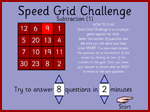 Speed Grid Challenge - Subtraction level 1 
